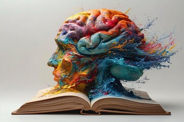 Colorful Brain Explosion: A Visualization of the Creative Process Generative AI