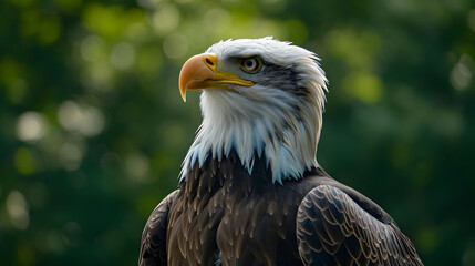 Obraz premium portrait of a bald eagle on a branch