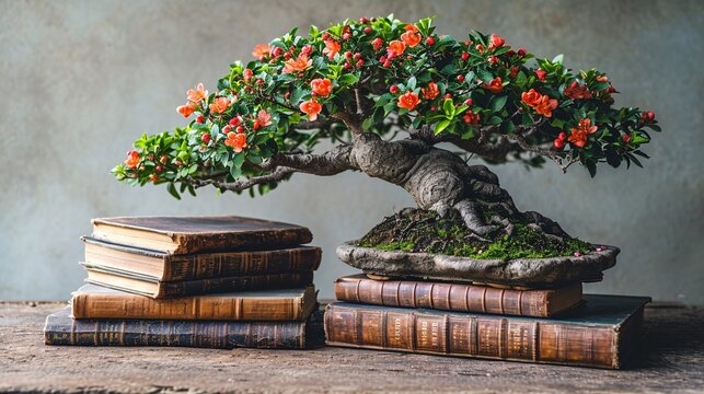 Blooming Bonsai: A Flower-Filled Favorite for Monthly Book Clubs Generative AI