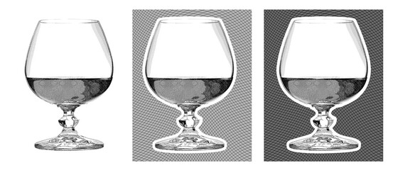 Whiskey in glass engrave