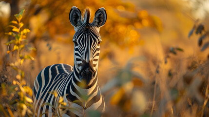 zebra in the wild portrait