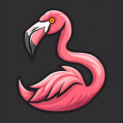 Flamingo Logo Illustration Concept