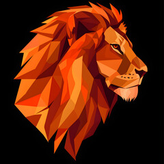 Polly Lion Logo Concept Illustration