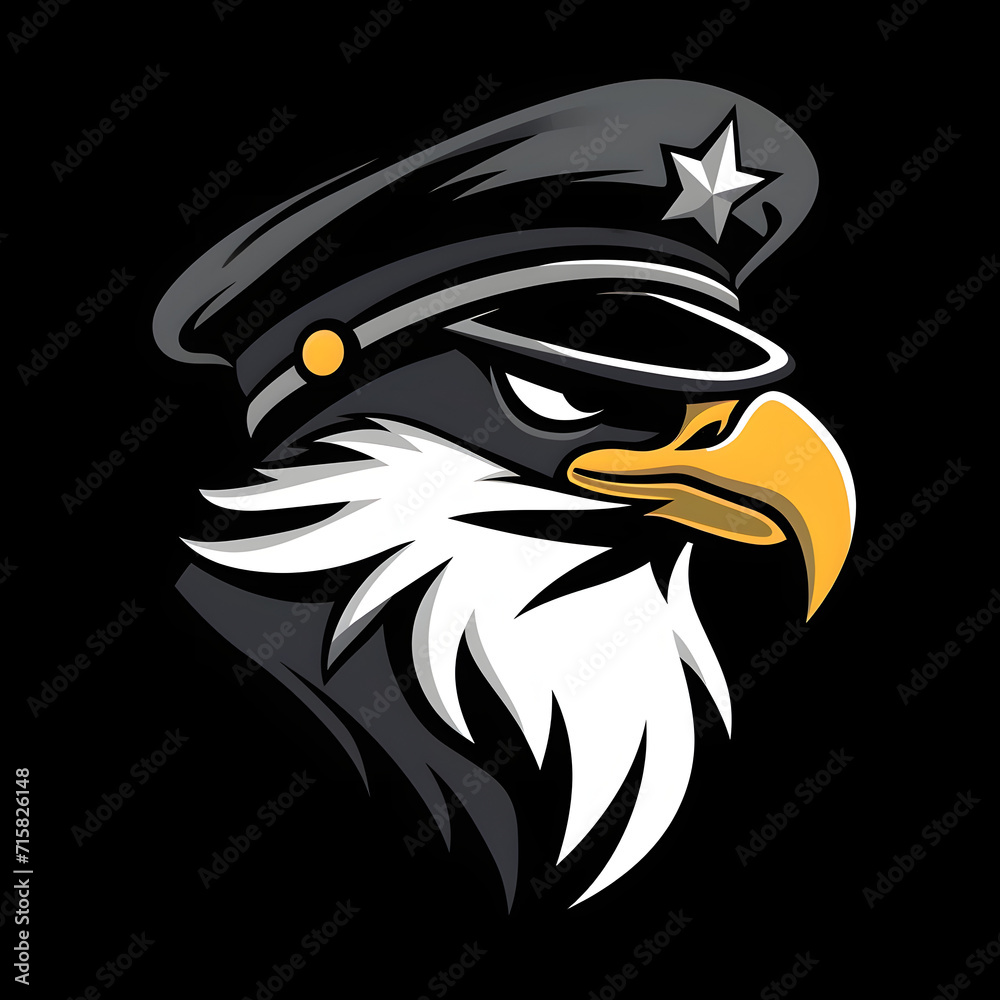 Wall mural military eagle logo concept, logo illustration of a eagle