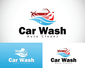 car wash logo creative cleans design concept motors service