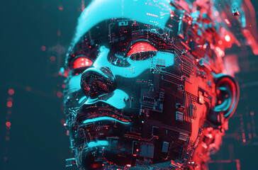 Cloud Networking, Crypto, AI, Firewall Network Security, Artificial Intelligence, Cyber Security, Cloud Managed, Circuit Board, AI Generated Art for Business and Technology