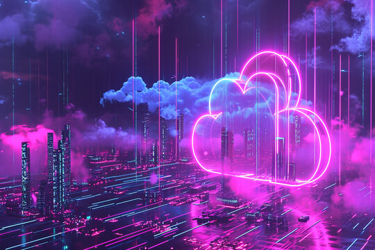 Cloud Networking, Crypto, AI, Firewall Network Security, Artificial Intelligence, Cyber Security, Cloud Managed, Circuit Board, AI Generated Art for Business and Technology
