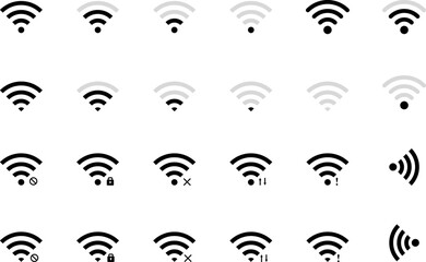Wifi Signal Icon. Wireless internet symbol.