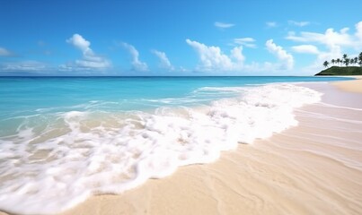 Fototapeta na wymiar beach with white sand beach