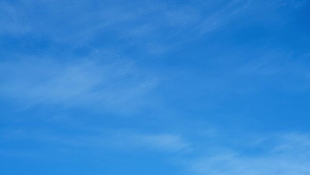 Blue sky background with tiny clouds, nature cloud blue sky background, time lapse.