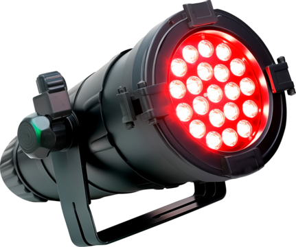 canhão de led luminoso vermelho