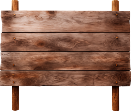 placa de madeira em png para composição