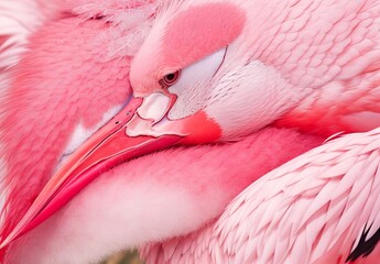 Fototapeta premium A close up to a Chilean flamingo large bird. Phoenicopterus chilensis 