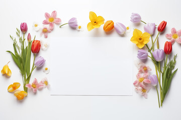 Spring flowers background. Happy Easter. Mother's Day. International Women's Day
