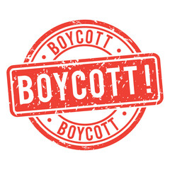boycott subber stamp - obrazy, fototapety, plakaty