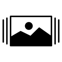 Image Gallery solid glyph icon