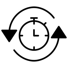 Timer solid glyph icon