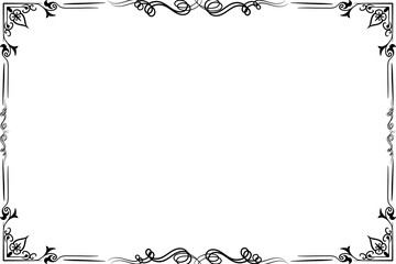 Simple  Rectangle photo or picture frame or border with white background