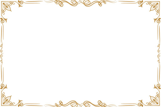Simple  Rectangle photo or picture frame or border with white background