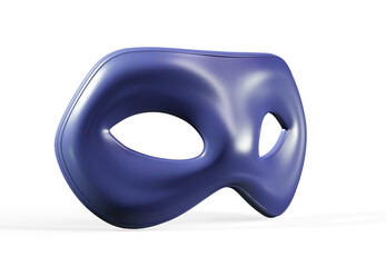 Realistic Carnival Mask On White Background 3d render