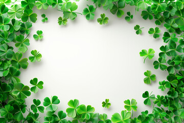 Frame with leaf clover background - St. Patrick's day 