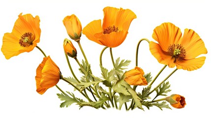 vibrant beauty of a golden poppy or California poppy flower as a flowering plant.