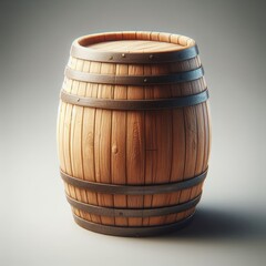 wooden barrel isolated on white