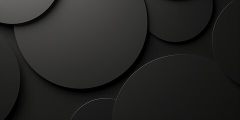 A minimalist composition of intersecting circles in various sizes - obrazy, fototapety, plakaty