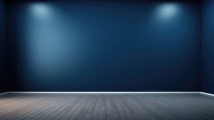 Clean and simple blue wall empty interior room background or backdrop for online presentations and virtual meetings video calls