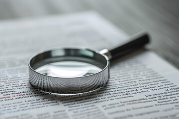 Magnifying Glass on Document for Detailed Analysis