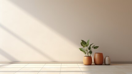 Clean and simple light color wall empty room background or backdrop for online presentations and virtual meetings