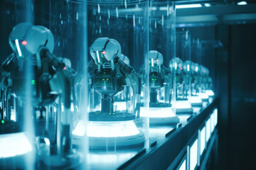 Advanced Robotics Technology in a Futuristic Laboratory