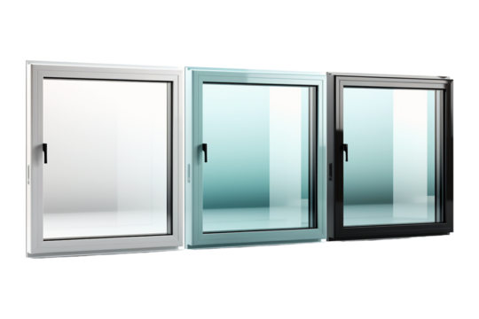 Aluminium Tilt Window on Transparent background.