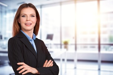 Portrait of professional young business woman at office