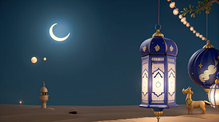 3D realistic Islamic background - obrazy, fototapety, plakaty