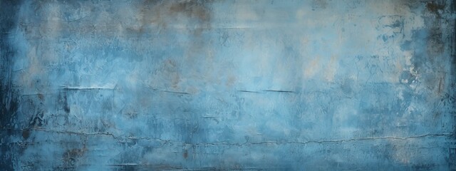 Obraz premium Blue scratched background, grungy texture, dirty surface