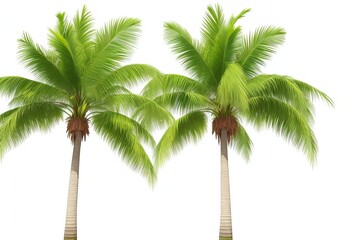 Obraz premium Palm trees on transparent background 3d renderi