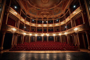 Beautiful grand theatre interior shot