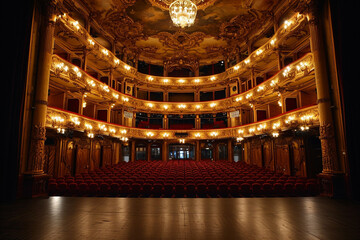Beautiful grand theatre interior shot