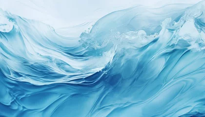 Küchenrückwand glas motiv Abstract water ocean wave teal texture Blue  © Sadia