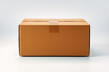 a shipping carton box white background