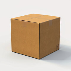 a shipping carton box white background