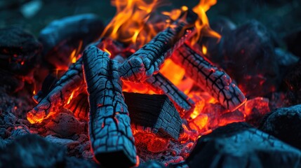 Bonfire campfire camping tourism wood wallpaper background