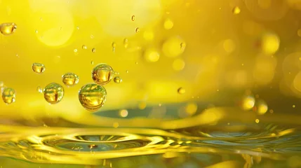 Fototapeten Olive oil liquid flow splashing wallpaper background © Irina