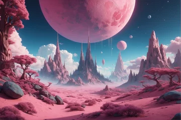 Stof per meter Futuristic landscape of an unknown planet © Kirill