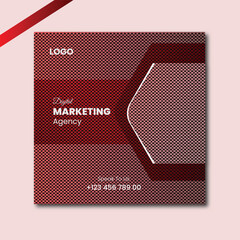 SOCIAL MEDIA POST DESIGN TEMPLAT FOR BUSINESS PROMOTION.A4 Flyer, brochure, banner, red color ,gradient , vector and layout