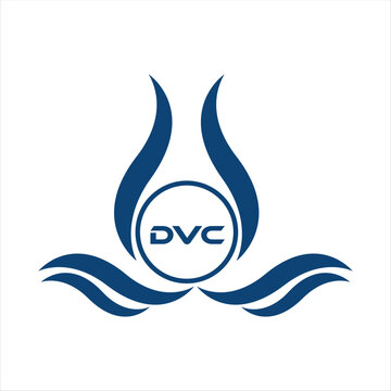 DVC letter water drop icon design with white background in illustrator, DVC Monogram logo design for entrepreneur and business.
