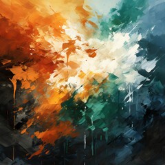 A beautiful painting of the indian flag background ,illustration, Indian Republic Day, Indian Independence day