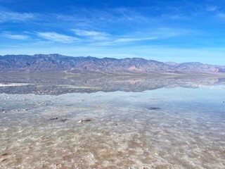 View of Badwater Basin from Dante. Death Valey