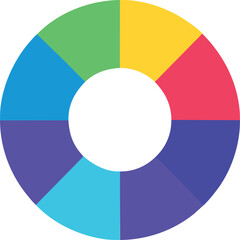 colorful circle, icon, illustration, vector, isolated